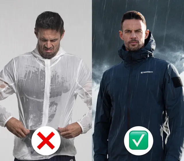 Double The Waterproof Rating of Regular Rain Gear - Zips Into The Heavy-Storm Rain Jacket