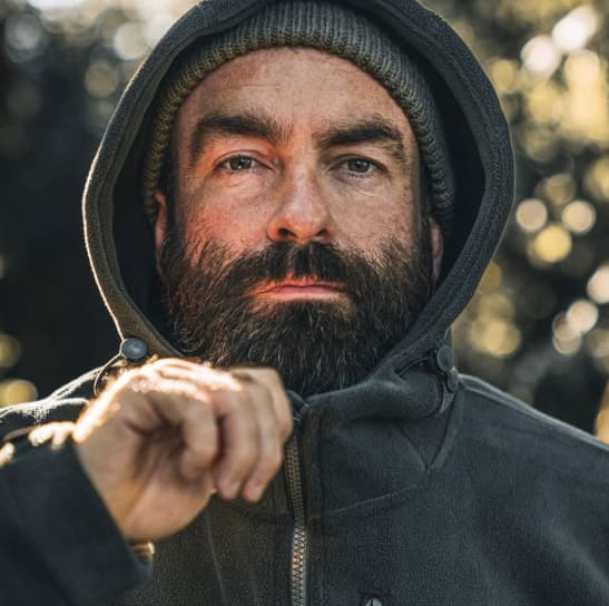Photographer in field